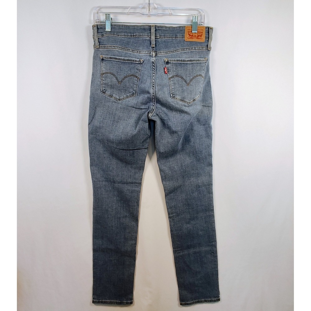 Levis 712 Slim Etroit Jeans Women's 30 Medium Wash Blue Denim Mid Rise Stretch - Picture 6 of 14
